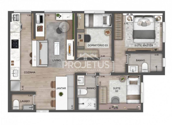 Imagem Apartamento com 3 Quartos à Venda, 35 m² em Instituto De Previdência - São Paulo