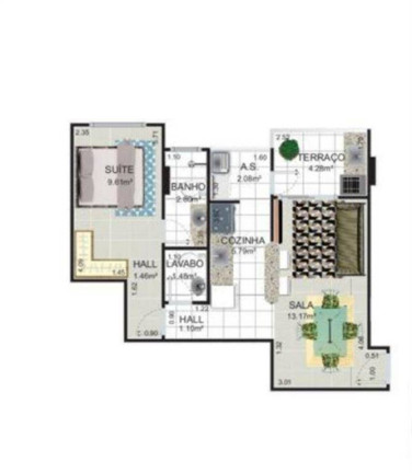 Imagem Apartamento com 1 Quarto à Venda, 44 m² em Flórida - Praia Grande Imagem Apartamento com 1 Quarto à Venda, 44 m² em Flórida - Praia Grande