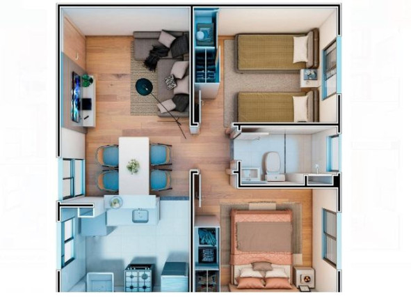Imagem Apartamento com 2 Quartos à Venda, 44 m² em Parque Santa Rosa - Suzano