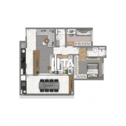 Imagem Imóvel com 3 Quartos à Venda, 80 m² em Bonfim - Campinas