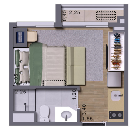 Imagem Imóvel com 1 Quarto à Venda, 17 m² em Jabaquara - São Paulo Imagem Imóvel com 1 Quarto à Venda, 17 m² em Jabaquara - São Paulo