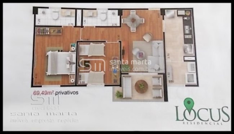 Apartamento com 2 Quartos à Venda, 190 m² em Vila Zélia - Lorena