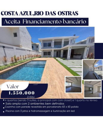 Casa com 5 Quartos à Venda,  em Costa Azul - Rio Das Ostras