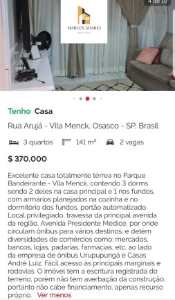 Imagem Casa com 3 Quartos à Venda, 141 m² em Vila Menck - Osasco