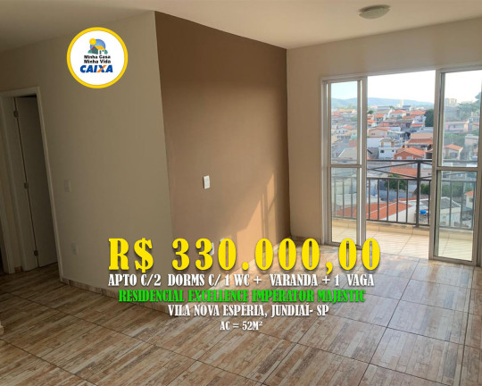 Apartamento com 2 Quartos à Venda, 54 m² em Vila Nova Esperia - Jundiaí