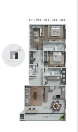 Imagem Apartamento com 3 Quartos à Venda, 109 m² em Praia Brava - Itajaí Imagem Apartamento com 3 Quartos à Venda, 109 m² em Praia Brava - Itajaí