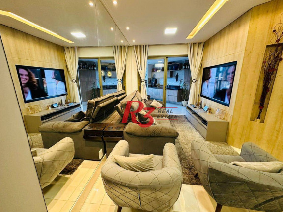 Apartamento com 3 Quartos à Venda, 118 m² em Canto Do Forte - Praia Grande