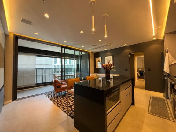 Imagem Flat com 1 Quarto para Alugar, 77 m² em Jardim Das Acácias - São Paulo Imagem Flat com 1 Quarto para Alugar, 77 m² em Jardim Das Acácias - São Paulo