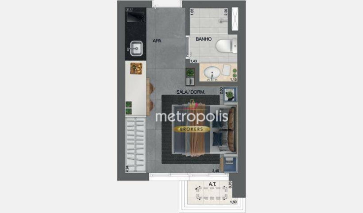 Imagem Studio com 1 Quarto à Venda, 21 m² em Paraíso - São Paulo Imagem Studio com 1 Quarto à Venda, 21 m² em Paraíso - São Paulo
