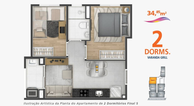 Imagem Apartamento com 2 Quartos à Venda, em Jardim Maristela - São Paulo Imagem Apartamento com 2 Quartos à Venda, em Jardim Maristela - São Paulo