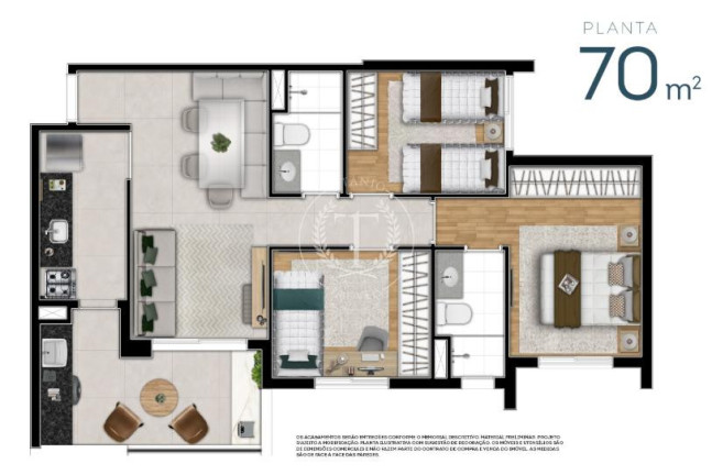 Imagem Apartamento com 3 Quartos à Venda, 70 m² em Ferreira - São Paulo