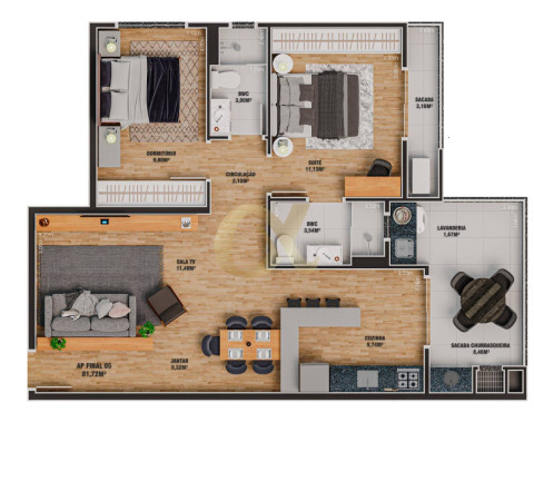 Imagem Apartamento à Venda, em Saguaçu - Joinville Imagem Apartamento à Venda, em Saguaçu - Joinville