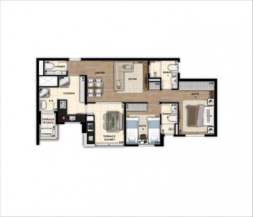 Imagem Apartamento com 2 Quartos à Venda, 78 m² em Campestre - Santo André Imagem Apartamento com 2 Quartos à Venda, 78 m² em Campestre - Santo André