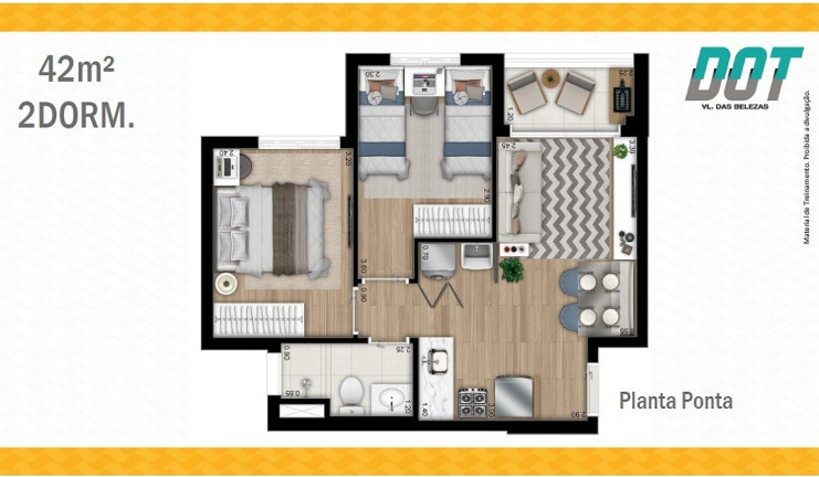 Imagem Imóvel com 2 Quartos à Venda, 42 m² em Campo Limpo - São Paulo