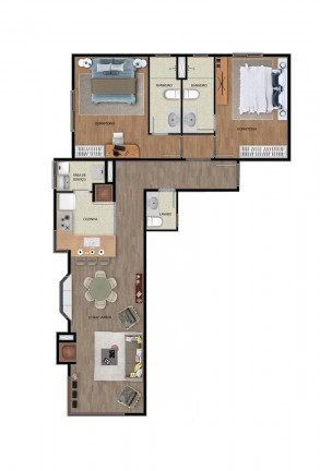 Imagem Apartamento com 2 Quartos à Venda, 91 m² em Mato Queimado - Gramado Imagem Apartamento com 2 Quartos à Venda, 91 m² em Mato Queimado - Gramado