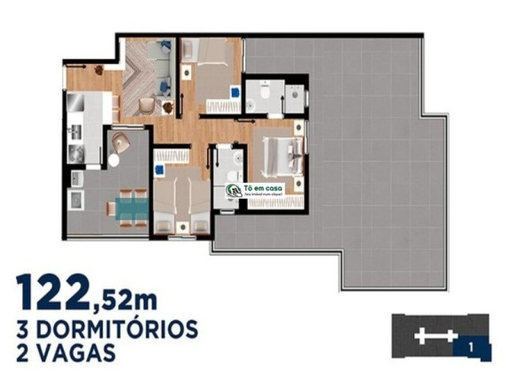 Imagem Imóvel com 3 Quartos à Venda, 65 m² em Condomínio Residencial Colinas Do Paratehy - São José Dos Campos