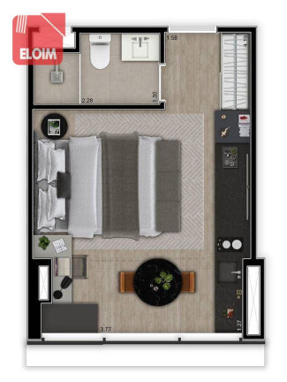 Imagem Studio com 1 Quarto à Venda, 27 m² em Pinheiros - São Paulo Imagem Studio com 1 Quarto à Venda, 27 m² em Pinheiros - São Paulo