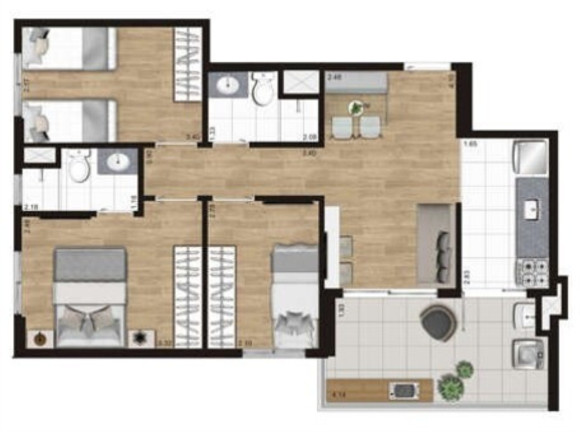 Imagem Apartamento com 2 Quartos à Venda, 37 m² em Sacomã - São Paulo