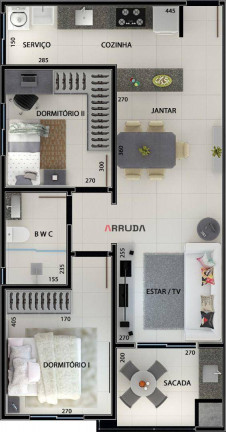 Imagem Apartamento com 2 Quartos à Venda, 63 m² em Pioneiros Catarinenses - Cascavel Imagem Apartamento com 2 Quartos à Venda, 63 m² em Pioneiros Catarinenses - Cascavel