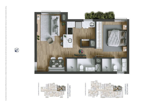 Imagem Apartamento com 1 Quarto à Venda, 57 m² em Centro - Gramado
