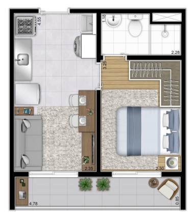Imagem Apartamento com 2 Quartos à Venda, 32 m² em Barra Funda - São Paulo
