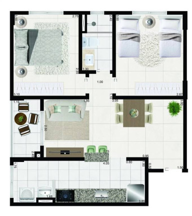 Imagem Apartamento com 2 Quartos à Venda, 60 m² em Umuarama - Mongagua