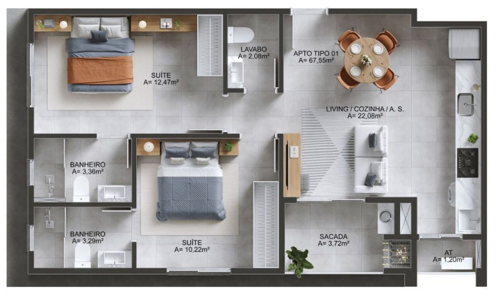 Imagem Imóvel com 2 Quartos à Venda, 62 m² em Morretes