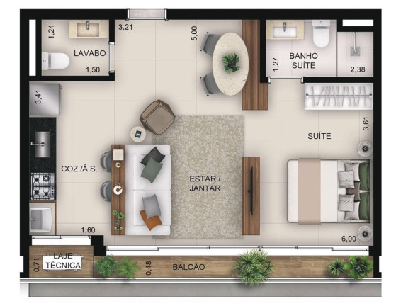 Imagem Apartamento com 1 Quarto à Venda, 83 m² em Setor Bueno - Goiânia