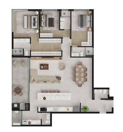 Imagem Apartamento com 3 Quartos à Venda, 308 m² em Cabral - Curitiba