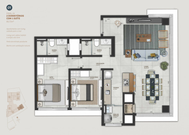 Imagem Apartamento com 4 Quartos à Venda, 130 m² em Predial - Torres
