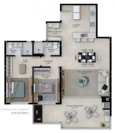 Imagem Imóvel com 3 Quartos à Venda, 113 m² em Jurerê - Florianópolis