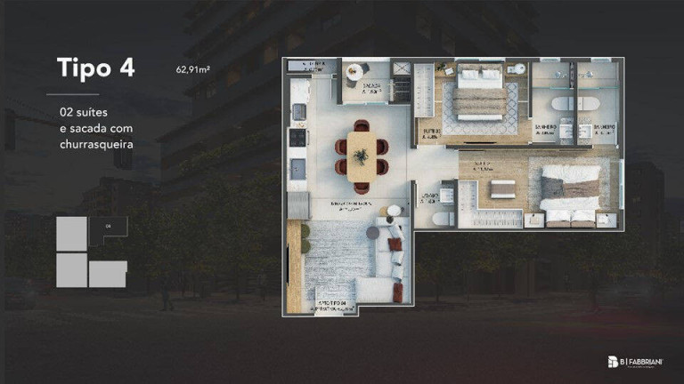 Imagem Apartamento com 3 Quartos à Venda, 69 m² em Morretes - Itapema