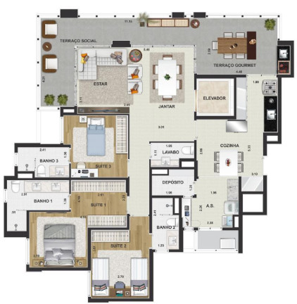 Imagem Apartamento com 3 Quartos à Venda, 132 m² em Jardim - Santo André Imagem Apartamento com 3 Quartos à Venda, 132 m² em Jardim - Santo André