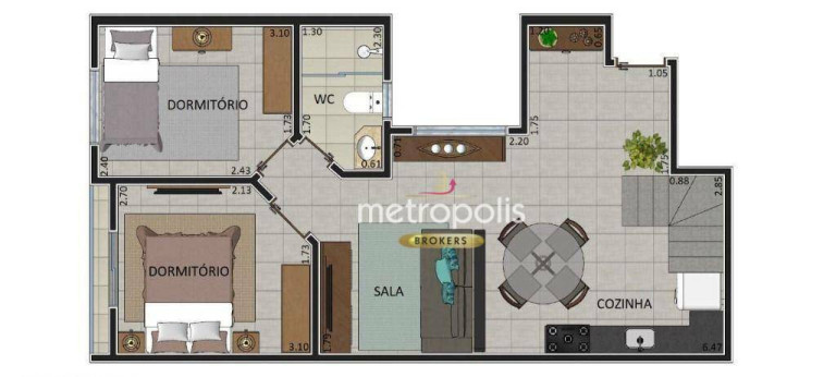 Imagem Cobertura com 2 Quartos à Venda, 115 m² em Vila Linda - Santo André Imagem Cobertura com 2 Quartos à Venda, 115 m² em Vila Linda - Santo André
