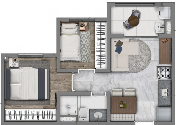 Imagem Apartamento com 2 Quartos à Venda, 34 m² em Jardim Caravelas - São Paulo Imagem Apartamento com 2 Quartos à Venda, 34 m² em Jardim Caravelas - São Paulo