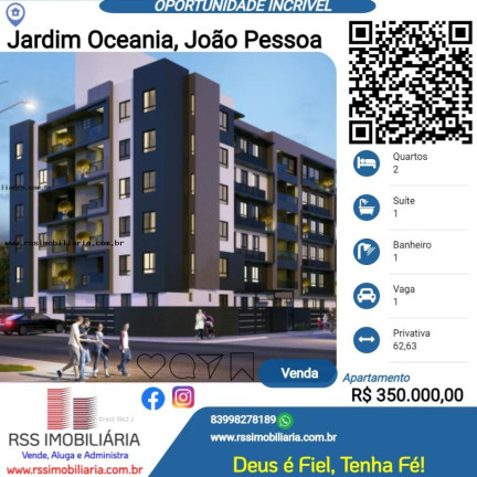 Apartamento com 2 Quartos à Venda, 62 m² em Jardim Oceania - João Pessoa