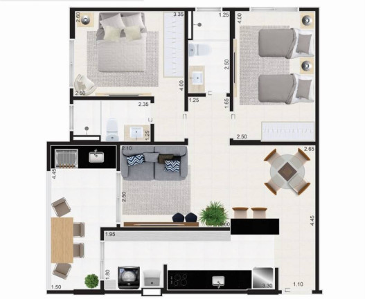 Imagem Apartamento com 2 Quartos à Venda, 71 m² em Guilhermina - Praia Grande