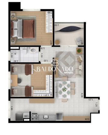 Imagem Apartamento à Venda, 39 m² em Bosque Flamboyant - Taubaté Imagem Apartamento à Venda, 39 m² em Bosque Flamboyant - Taubaté