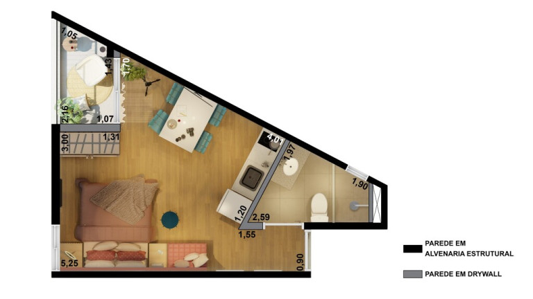 Imagem Apartamento com 1 Quarto à Venda, 39 m² em Santa Cecília - São Paulo