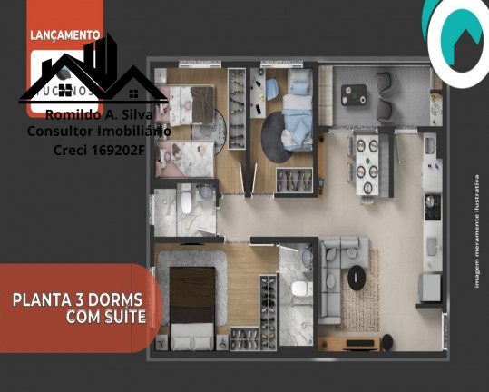 Imagem Apartamento com 2 Quartos à Venda, 50 m²em Chácara Vista Alegre - Cotia