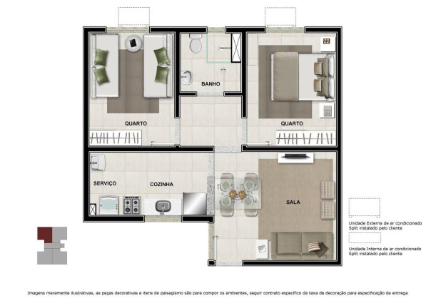 Imagem Imóvel com 2 Quartos à Venda, 42 m² em Bengui - Belém