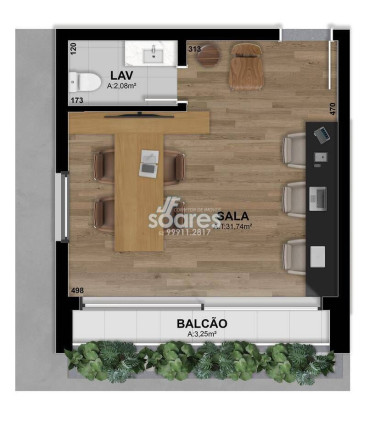 Imagem Sala Comercial à Venda, 52 m² em São Gonçalo - Pelotas