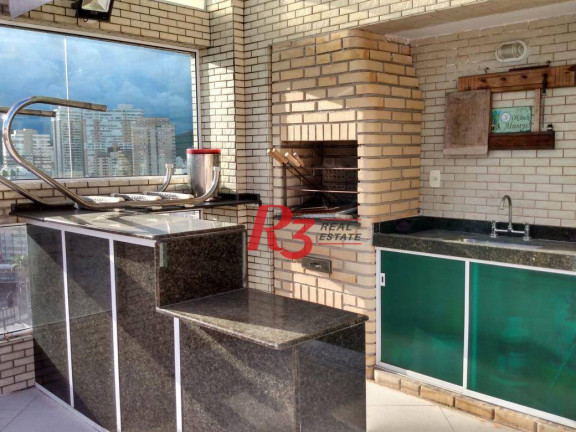 Imagem Cobertura com 3 Quartos para Alugar, 325 m² em Gonzaga - Santos