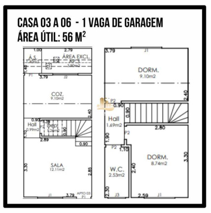 Imagem Casa com 2 Quartos à Venda, 58 m² em Sítio Do Campo - Praia Grande