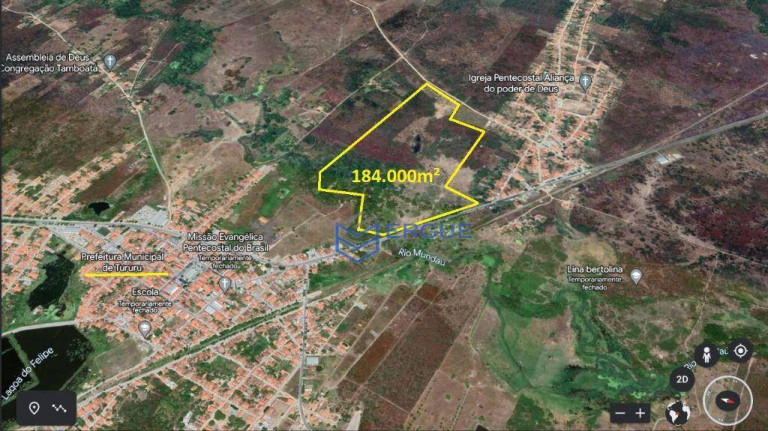 Imagem Terreno à Venda ou Locação, 184.000 m² em Centro - Tururu Imagem Terreno à Venda ou Locação, 184.000 m² em Centro - Tururu
