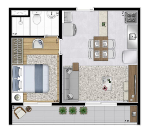 Imagem Apartamento com 2 Quartos à Venda, 32 m² em Barra Funda - São Paulo