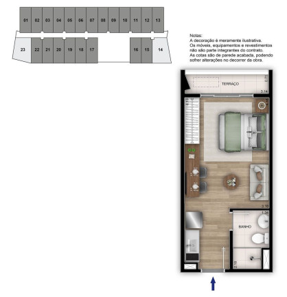Apartamento com 1 Quarto à Venda, 37 m² em Vila Buarque - São Paulo