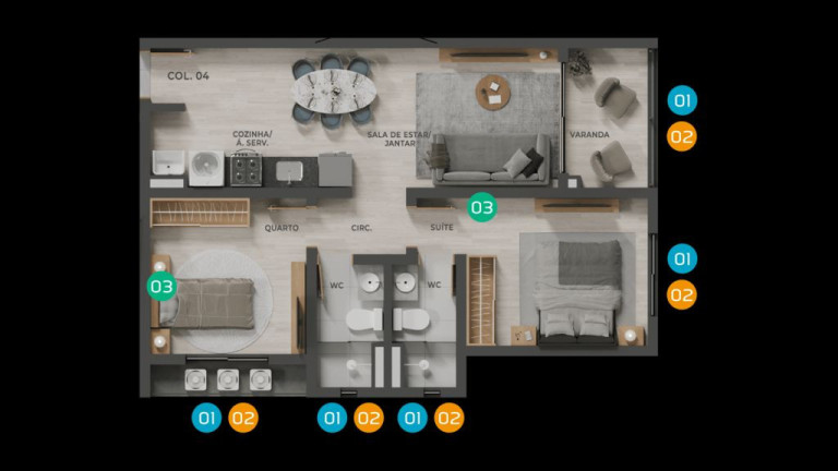 Imagem Apartamento com 2 Quartos à Venda, 57 m² em Aeroclube - João Pessoa