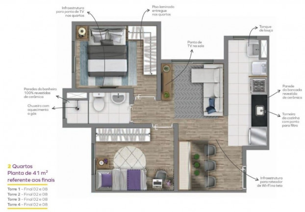 Imagem Apartamento com 2 Quartos à Venda, 41 m² em Jardim Monte Alegre - Taboão Da Serra