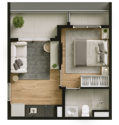 Imagem Apartamento com 1 Quarto à Venda, 29 m² em Cidade Monções - São Paulo